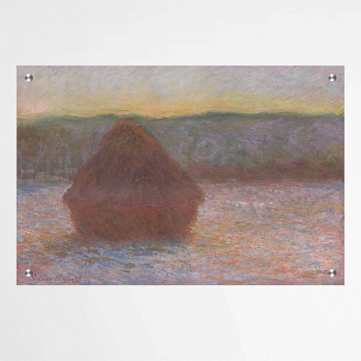 Haystacks Sunset  by Claude Monet | Claude Monet Wall Art Prints - The Canvas Hive