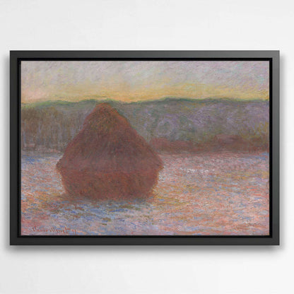 Haystacks Sunset  by Claude Monet | Claude Monet Wall Art Prints - The Canvas Hive
