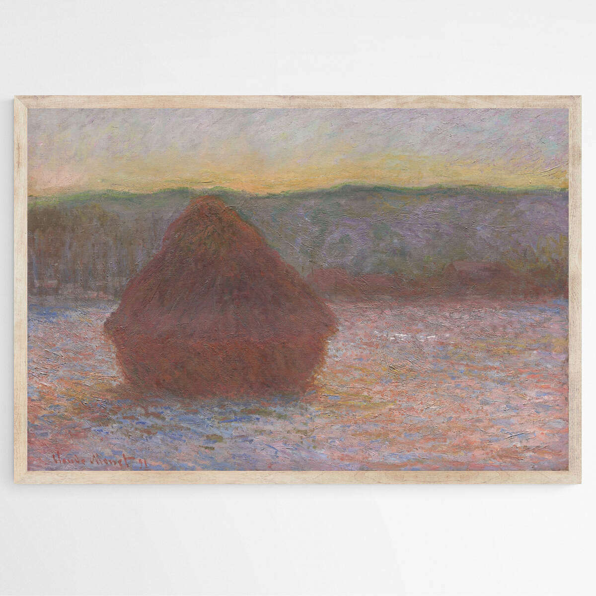 Haystacks Sunset  by Claude Monet | Claude Monet Wall Art Prints - The Canvas Hive