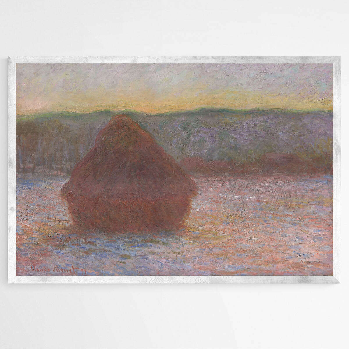 Haystacks Sunset  by Claude Monet | Claude Monet Wall Art Prints - The Canvas Hive