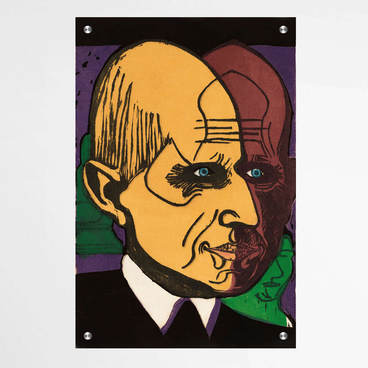 Head of Dr. Bauer  by Ernst Ludwig Kirchner | Famous Paintings Wall Art Prints - The Canvas Hive