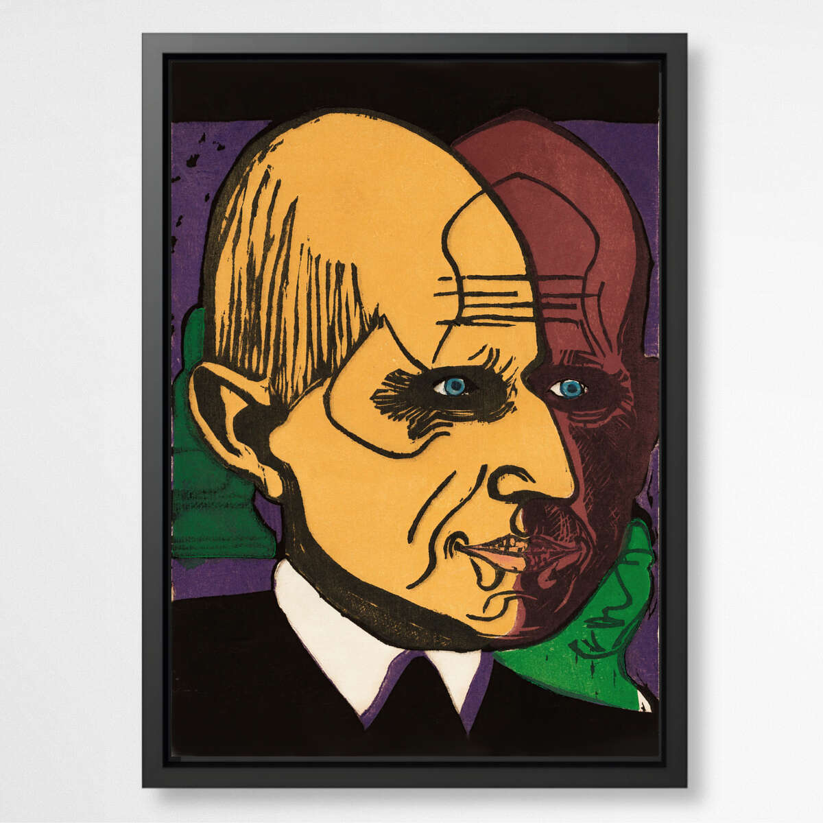 Head of Dr. Bauer  by Ernst Ludwig Kirchner | Famous Paintings Wall Art Prints - The Canvas Hive