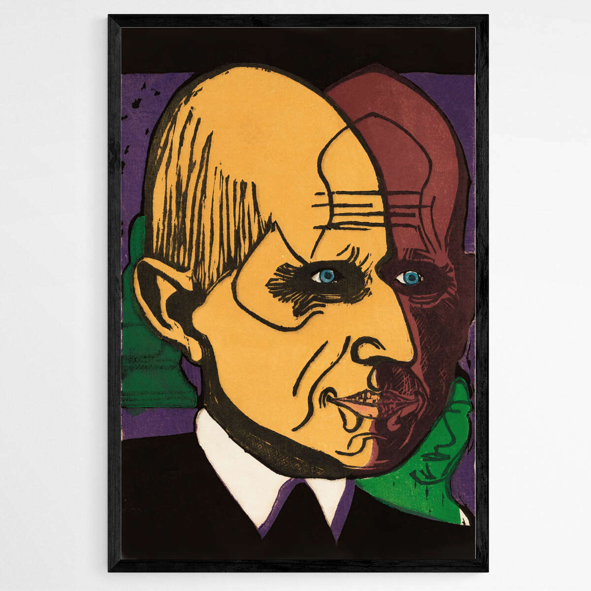 Head of Dr. Bauer  by Ernst Ludwig Kirchner | Famous Paintings Wall Art Prints - The Canvas Hive