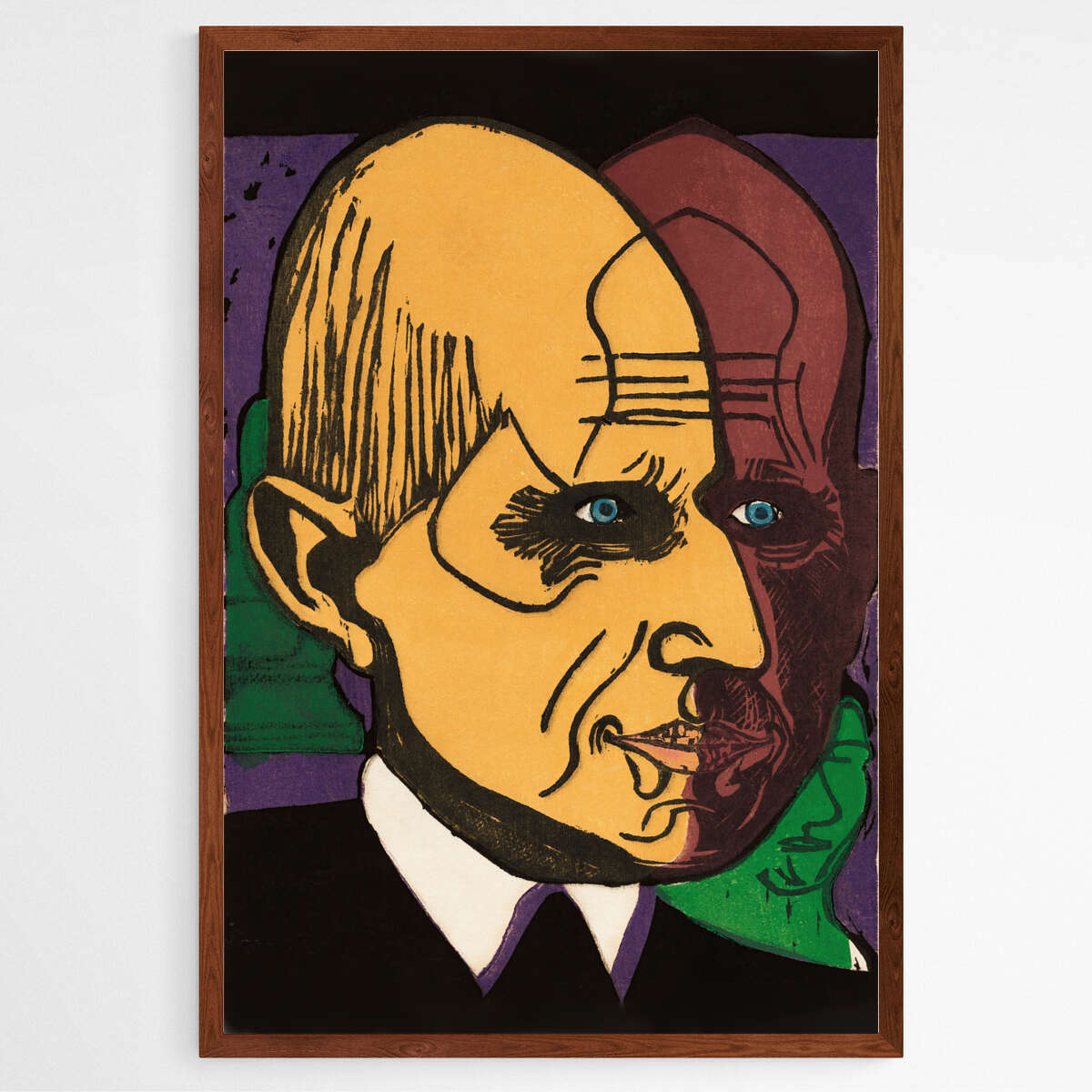 Head of Dr. Bauer  by Ernst Ludwig Kirchner | Famous Paintings Wall Art Prints - The Canvas Hive