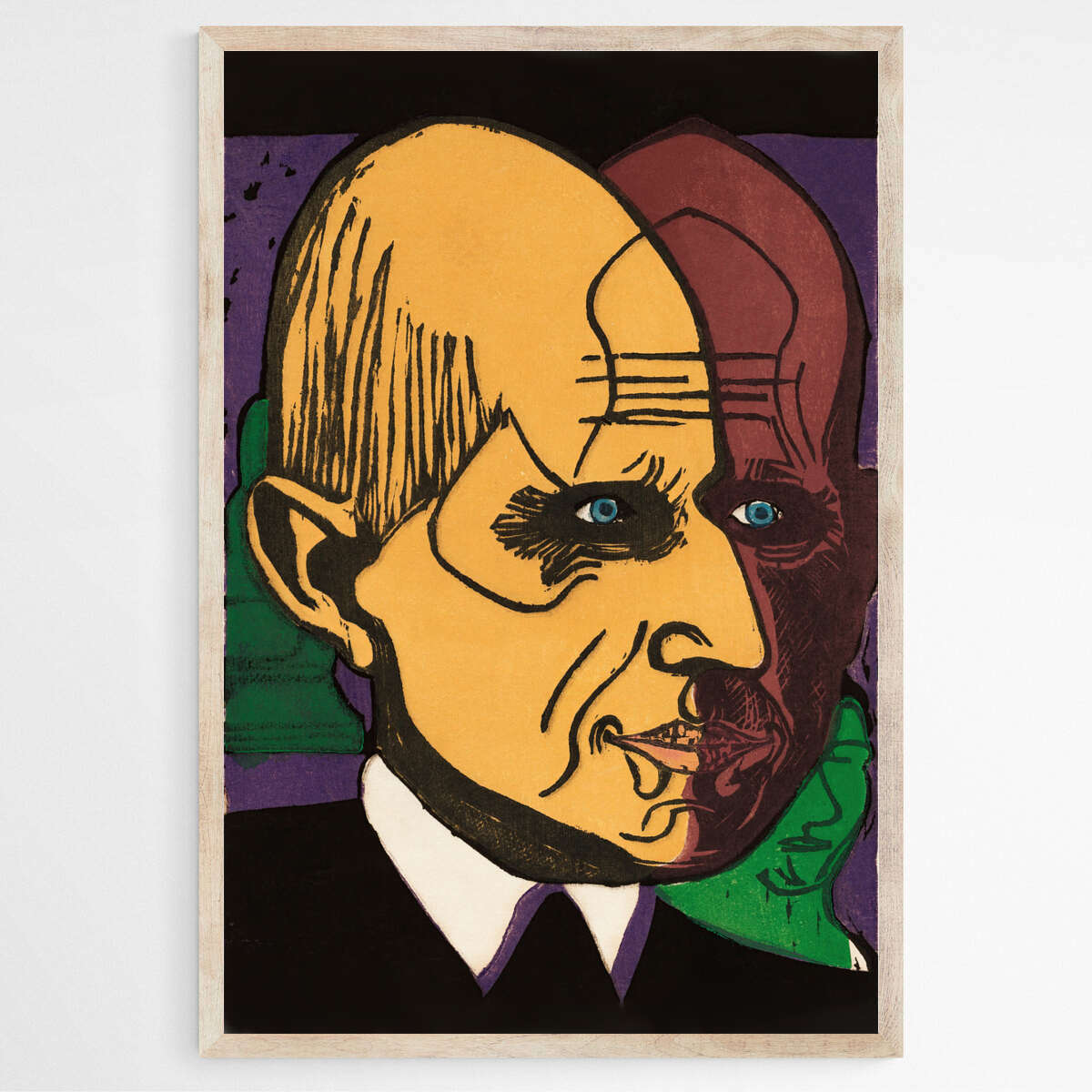 Head of Dr. Bauer  by Ernst Ludwig Kirchner | Famous Paintings Wall Art Prints - The Canvas Hive