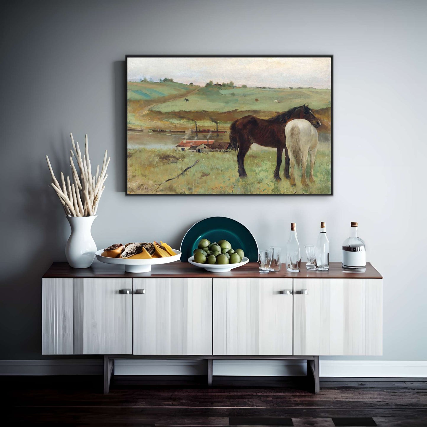 Horse in a Meadow by Edgar Degas | Edgar Degas Wall Art Prints - The Canvas Hive