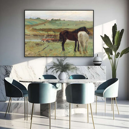 Horse in a Meadow by Edgar Degas | Edgar Degas Wall Art Prints - The Canvas Hive