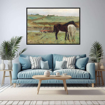 Horse in a Meadow by Edgar Degas | Edgar Degas Wall Art Prints - The Canvas Hive