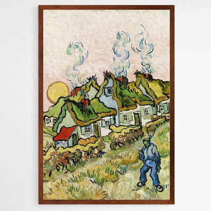 Houses and Figure by Vincent Van Gogh | Vincent Van Gogh Wall Art Prints - The Canvas Hive