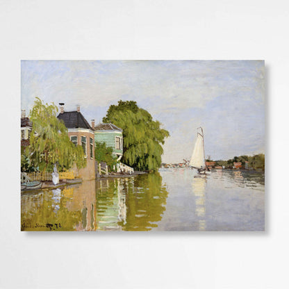 Houses on the Achterzaan by Claude Monet | Claude Monet Wall Art Prints - The Canvas Hive