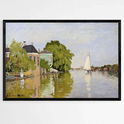 Houses on the Achterzaan by Claude Monet | Claude Monet Wall Art Prints - The Canvas Hive