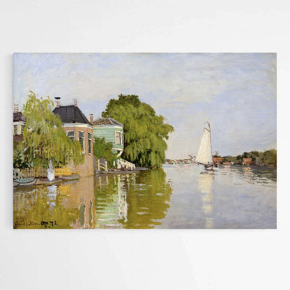 Houses on the Achterzaan by Claude Monet | Claude Monet Wall Art Prints - The Canvas Hive