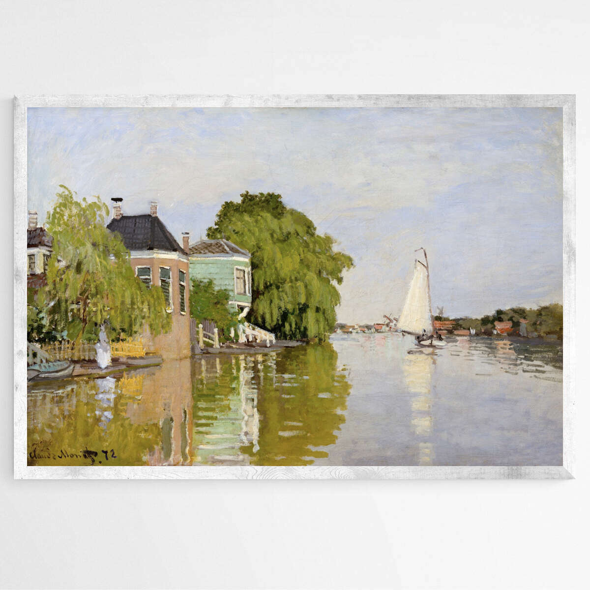 Houses on the Achterzaan by Claude Monet | Claude Monet Wall Art Prints - The Canvas Hive