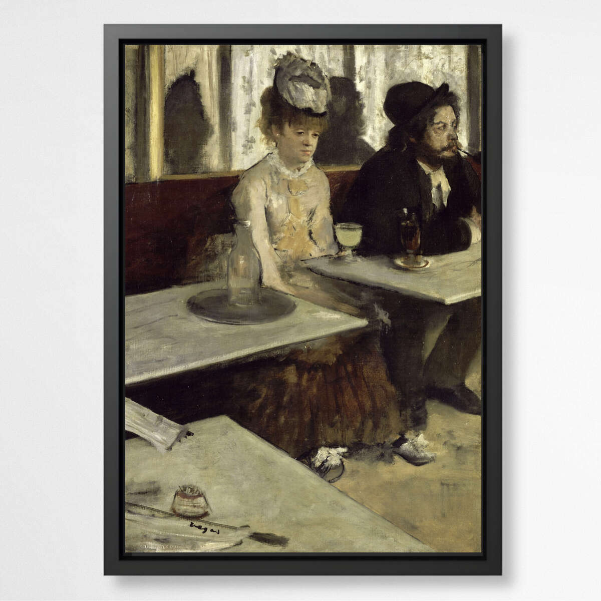 In a Cafe by Edgar Degas | Edgar Degas Wall Art Prints - The Canvas Hive