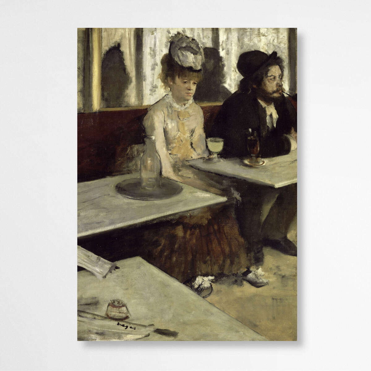 In a Cafe by Edgar Degas | Edgar Degas Wall Art Prints - The Canvas Hive