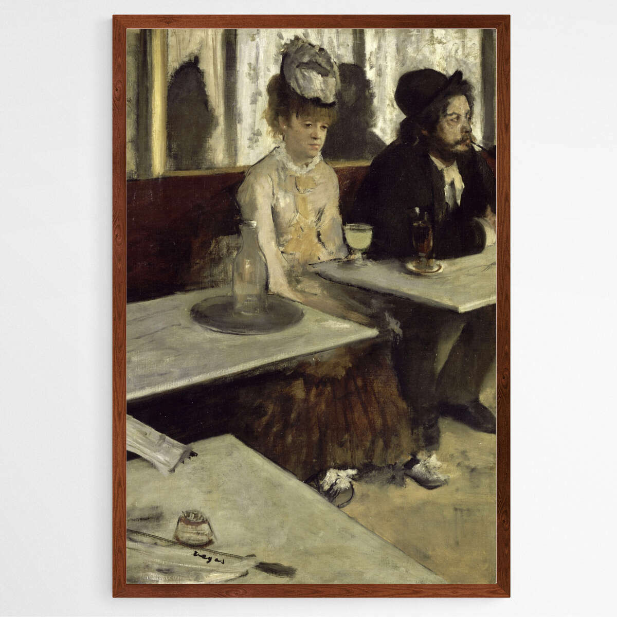 In a Cafe by Edgar Degas | Edgar Degas Wall Art Prints - The Canvas Hive