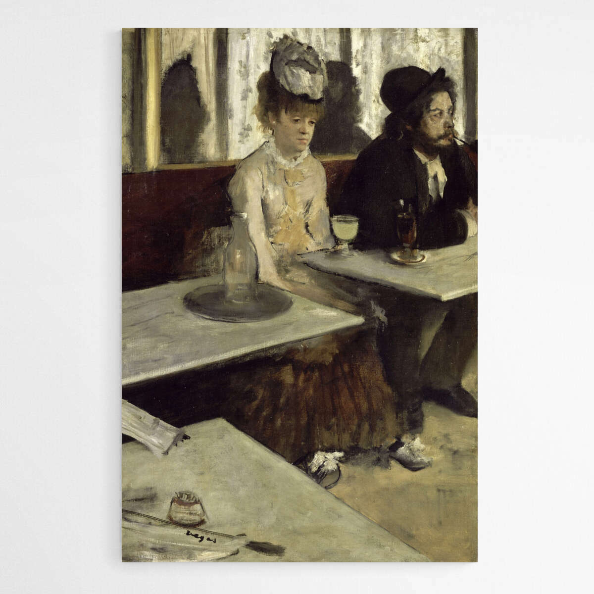 In a Cafe by Edgar Degas | Edgar Degas Wall Art Prints - The Canvas Hive