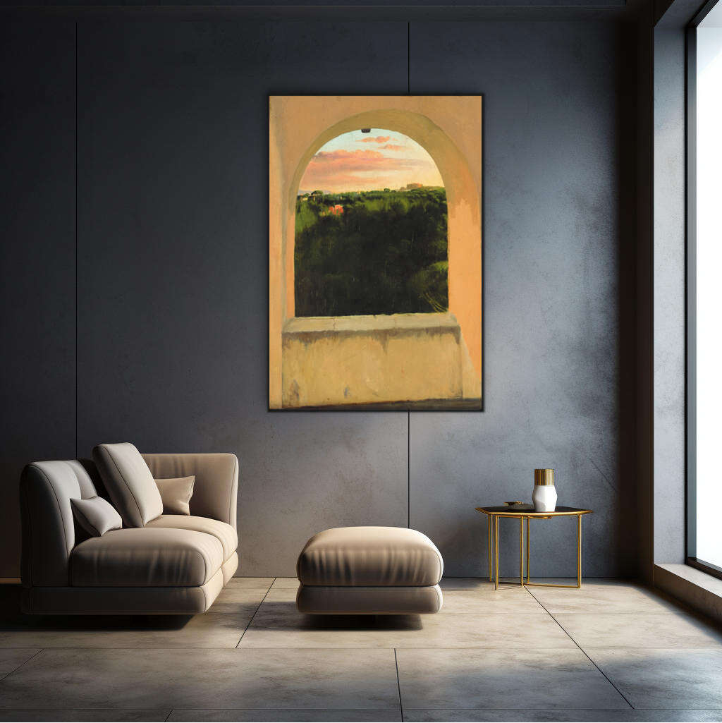 Italian Landscape seen through a Skylight by Edgar Degas | Edgar Degas Wall Art Prints - The Canvas Hive