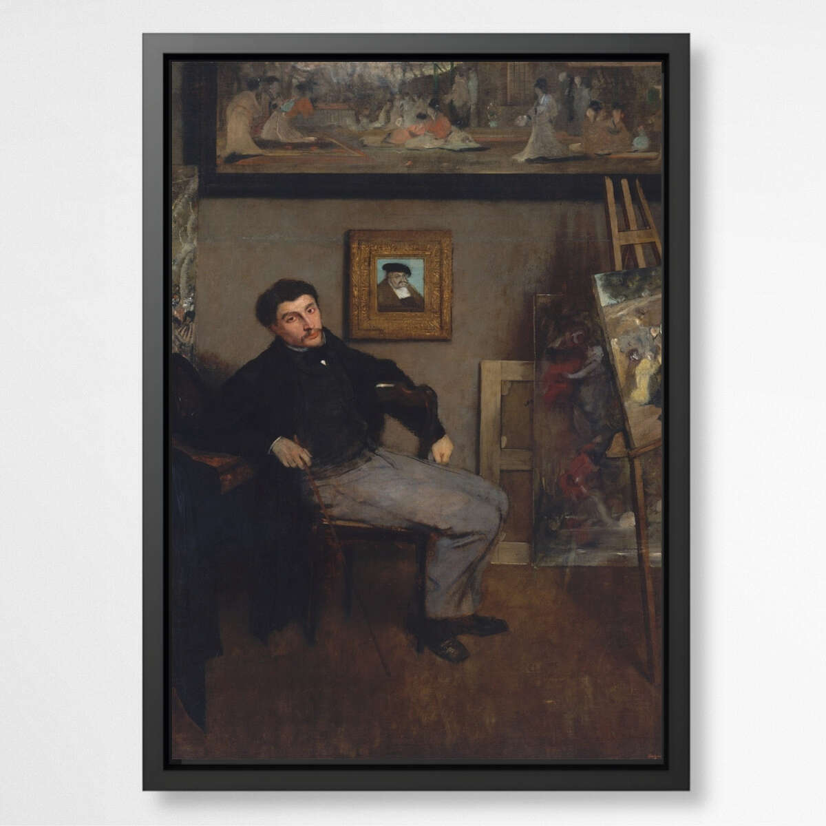 James Jacques Joseph Tissot by Egdar Degas | Edgar Degas Wall Art Prints - The Canvas Hive