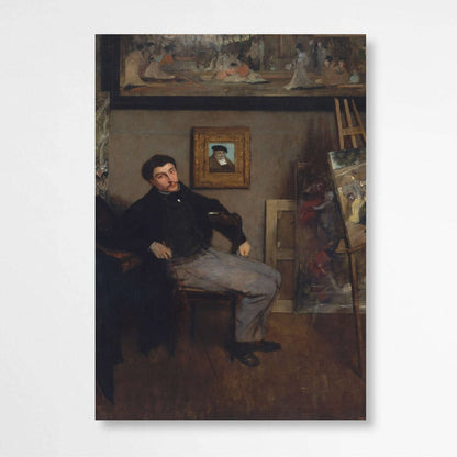 James Jacques Joseph Tissot by Egdar Degas | Edgar Degas Wall Art Prints - The Canvas Hive