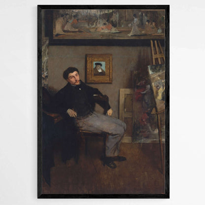 James Jacques Joseph Tissot by Egdar Degas | Edgar Degas Wall Art Prints - The Canvas Hive