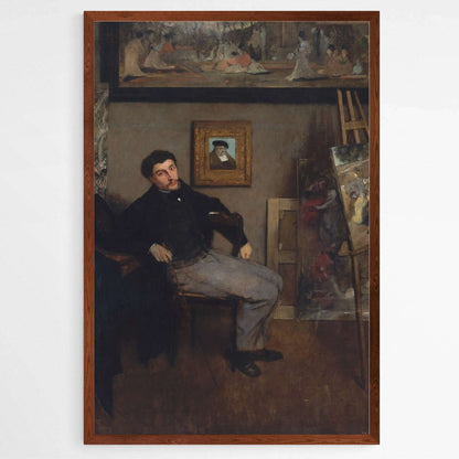 James Jacques Joseph Tissot by Egdar Degas | Edgar Degas Wall Art Prints - The Canvas Hive