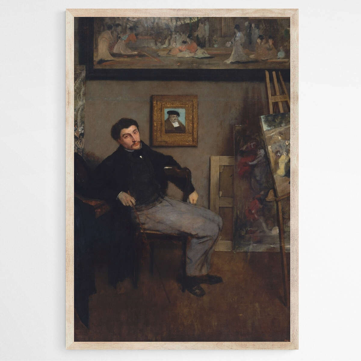 James Jacques Joseph Tissot by Egdar Degas | Edgar Degas Wall Art Prints - The Canvas Hive