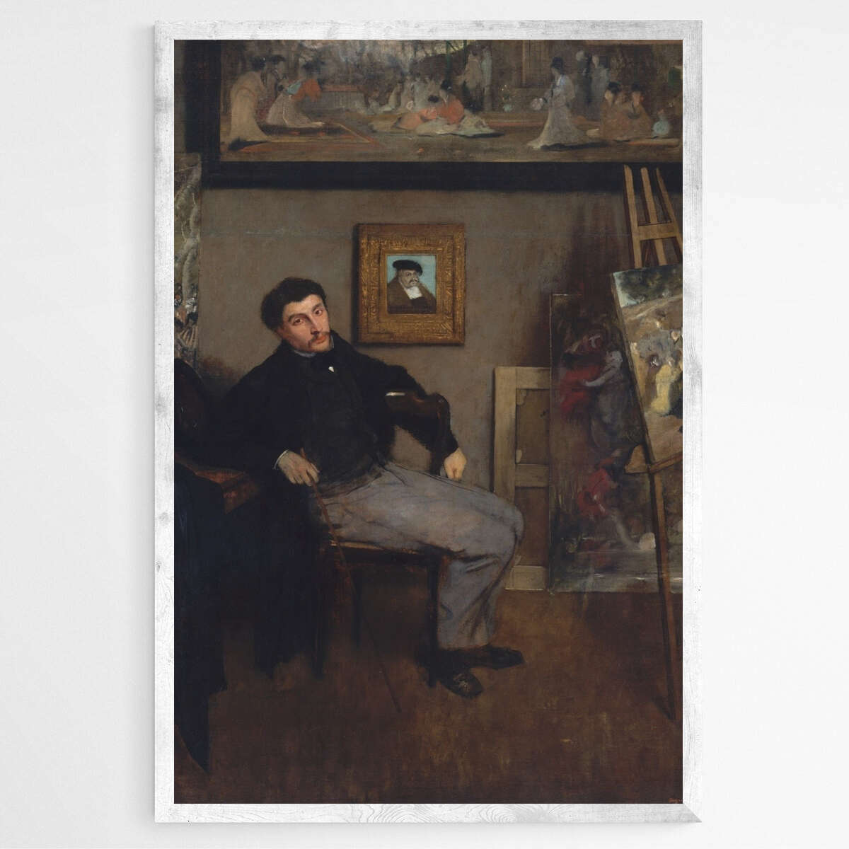 James Jacques Joseph Tissot by Egdar Degas | Edgar Degas Wall Art Prints - The Canvas Hive