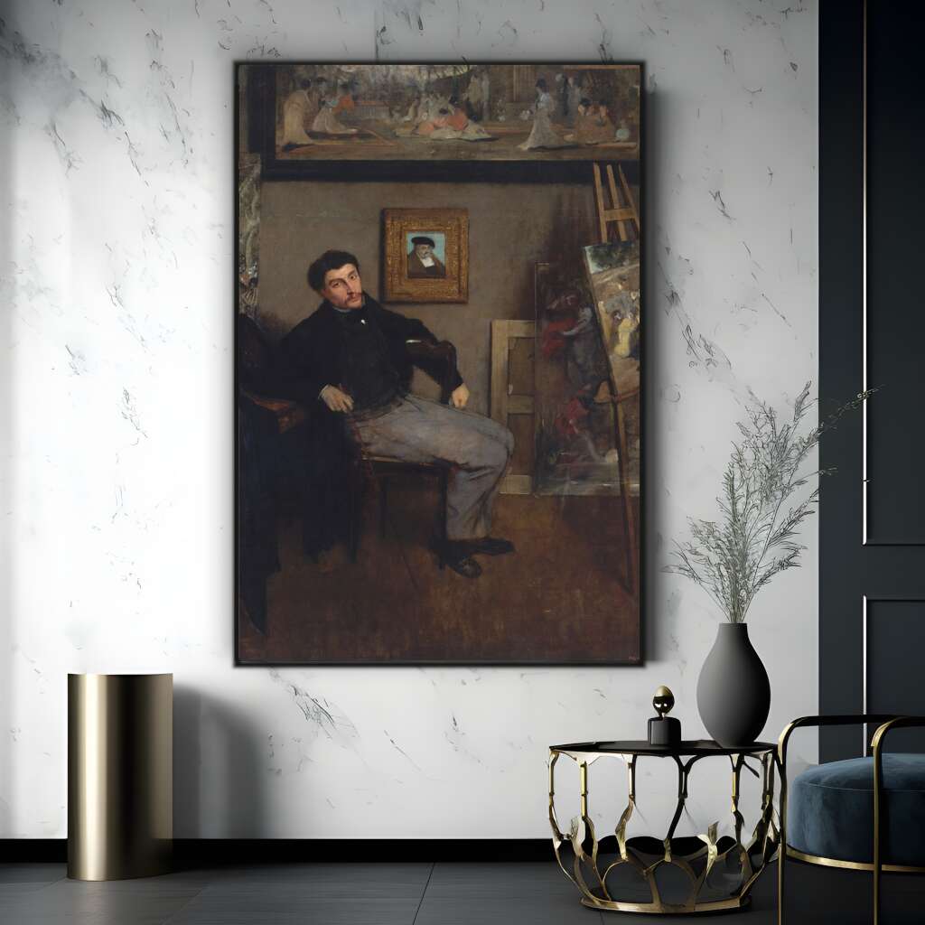 James Jacques Joseph Tissot by Egdar Degas | Edgar Degas Wall Art Prints - The Canvas Hive