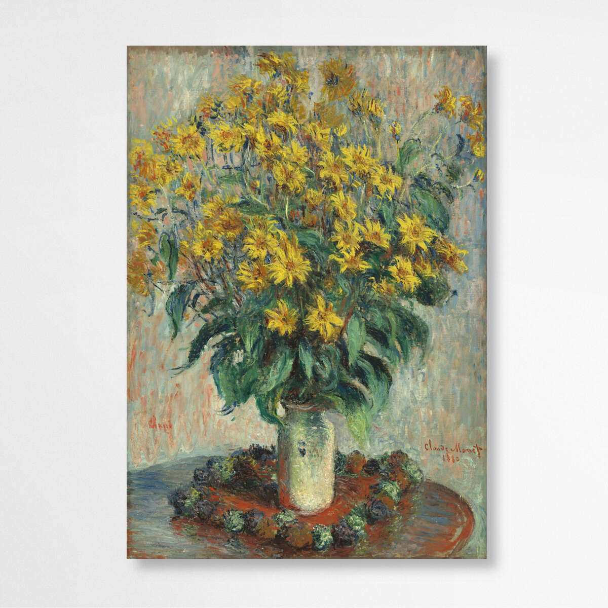 Jerusalem Artichoke Flowers by Claude Monet | Claude Monet Wall Art Prints - The Canvas Hive