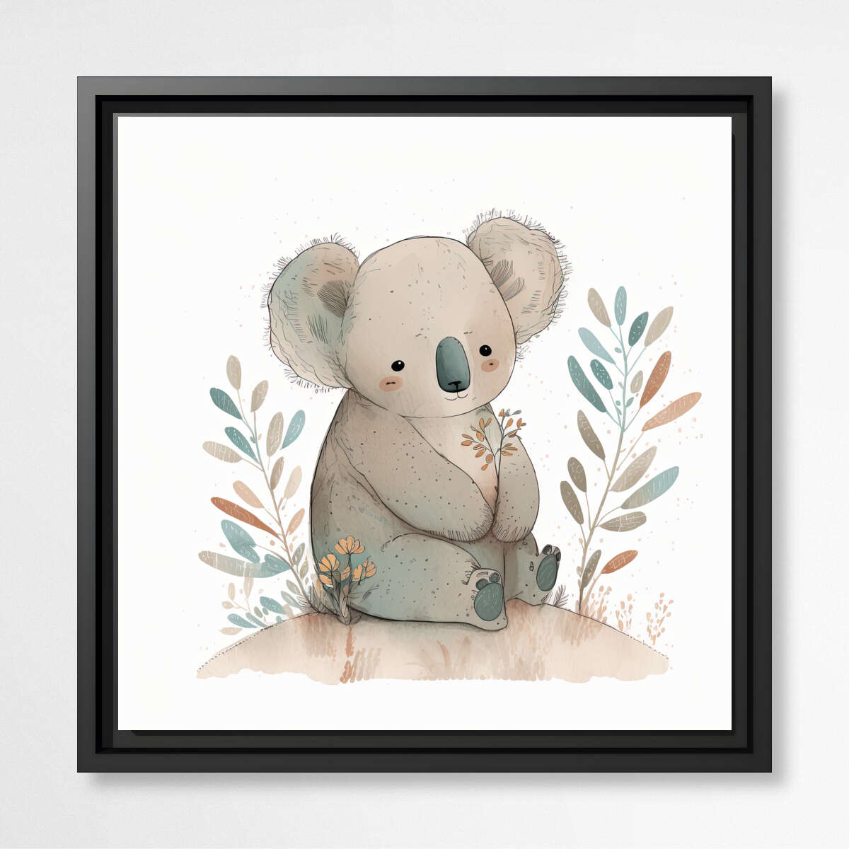 Koala Blooms | Nursery Wall Art Prints - The Canvas Hive