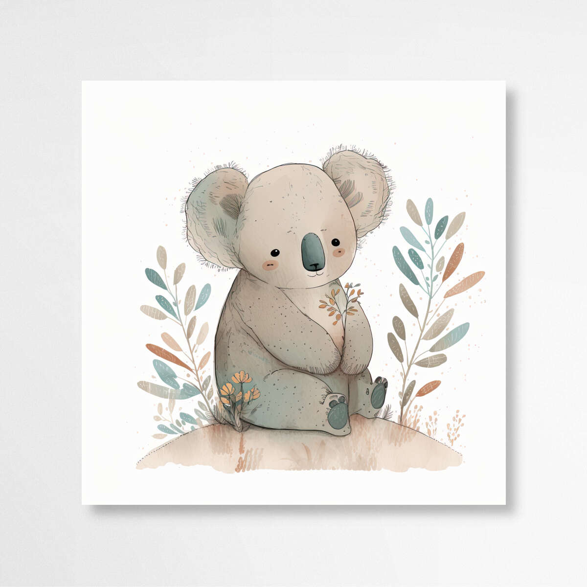 Koala Blooms | Nursery Wall Art Prints - The Canvas Hive