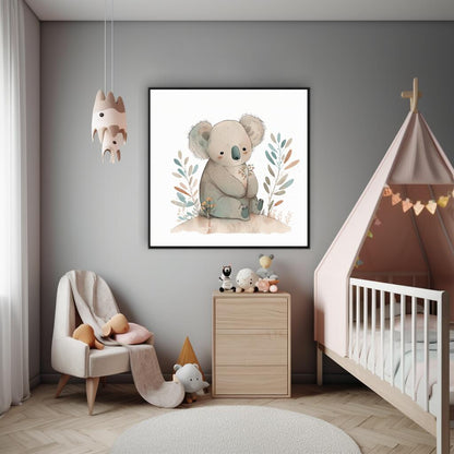 Koala Blooms | Nursery Wall Art Prints - The Canvas Hive