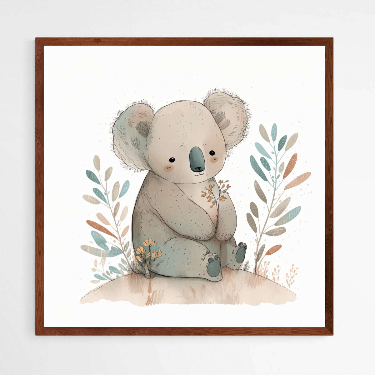 Koala Blooms | Nursery Wall Art Prints - The Canvas Hive