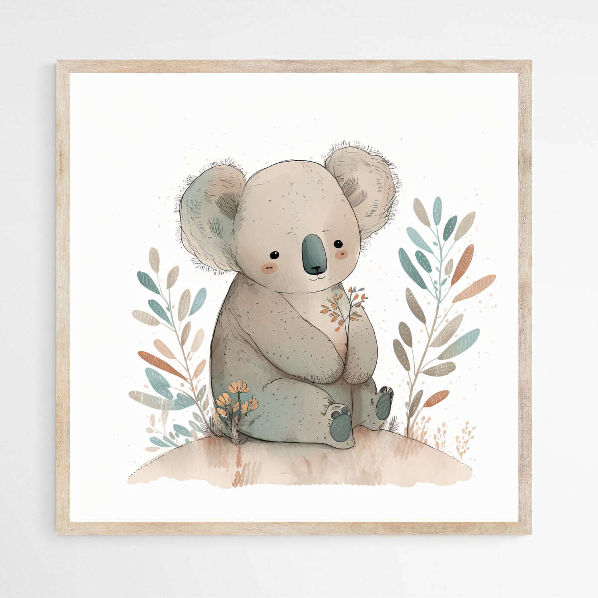 Koala Blooms | Nursery Wall Art Prints - The Canvas Hive