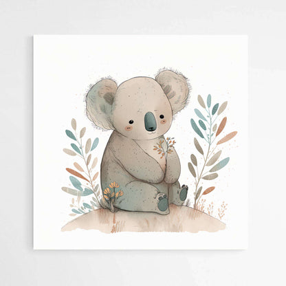 Koala Blooms | Nursery Wall Art Prints - The Canvas Hive