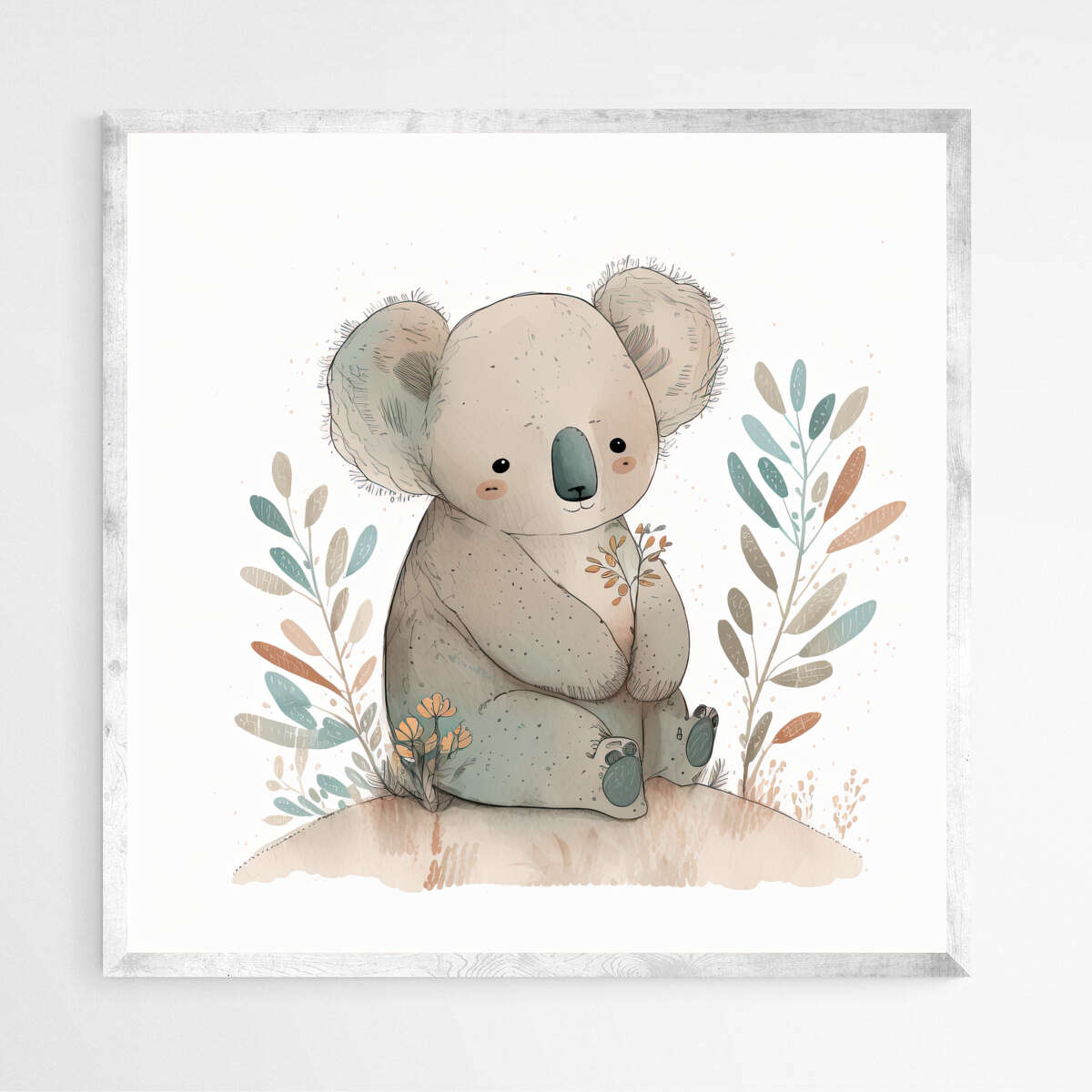 Koala Blooms | Nursery Wall Art Prints - The Canvas Hive