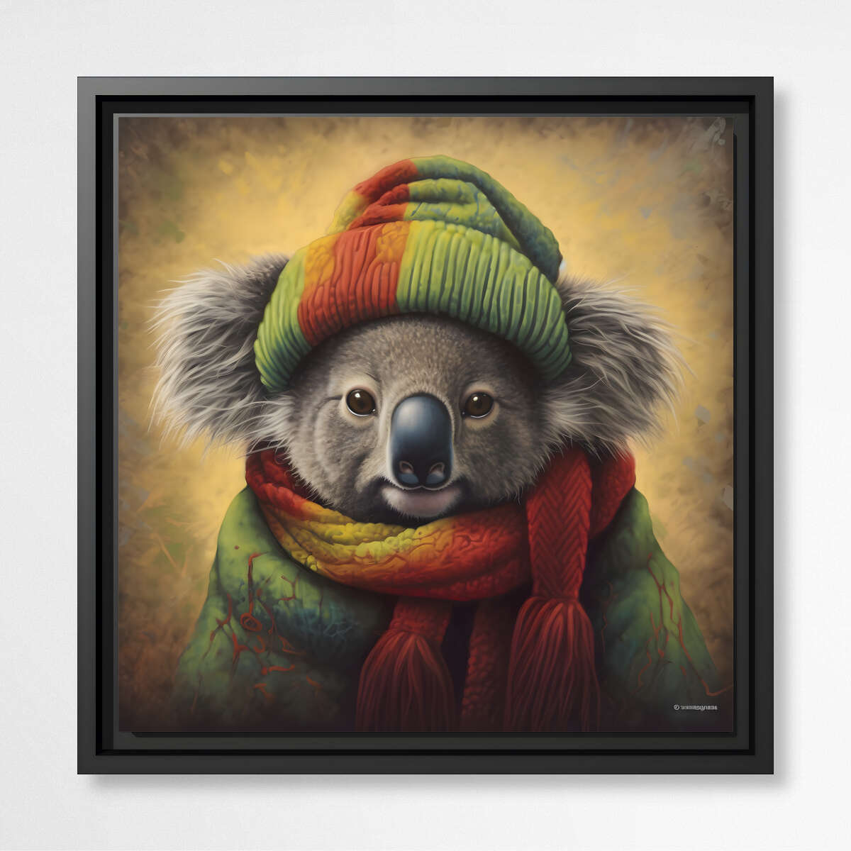 Koala with Rasta Beanie | Animals Wall Art Prints - The Canvas Hive