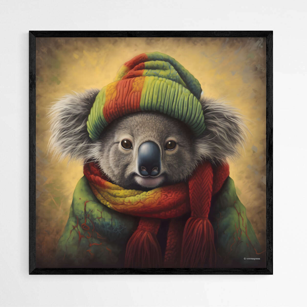 Koala with Rasta Beanie | Animals Wall Art Prints - The Canvas Hive