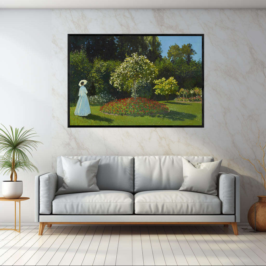 Lady in the Garden by Claude Monet | Claude Monet Wall Art Prints - The Canvas Hive