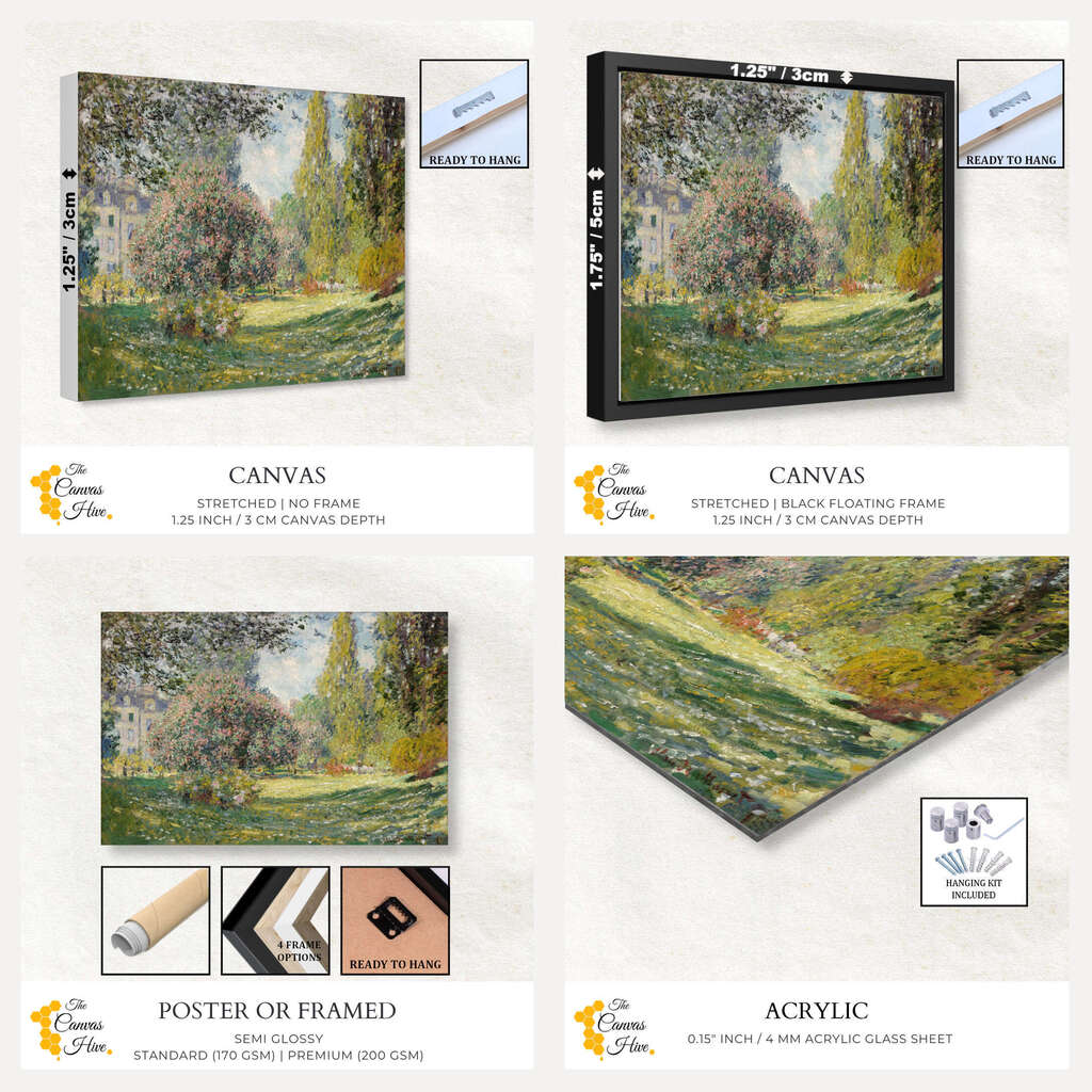 Landscape The Parc Monceau by Claude Monet | Claude Monet Wall Art Prints - The Canvas Hive