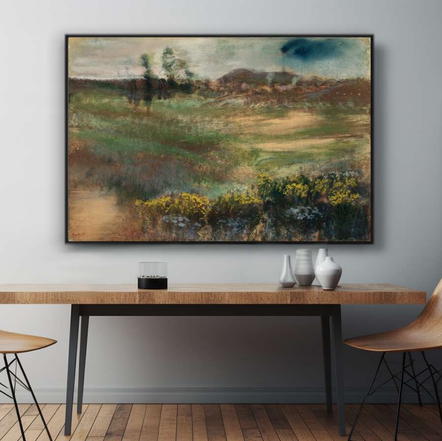 Landscape with Smokestacks by Egdar Degas | Edgar Degas Wall Art Prints - The Canvas Hive