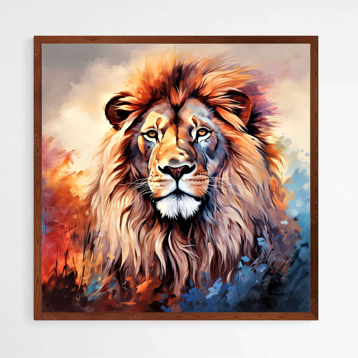 Lion Pastel Majesty | Animals Wall Art Prints - The Canvas Hive