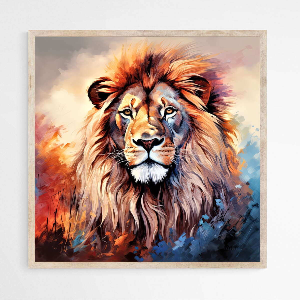 Lion Pastel Majesty | Animals Wall Art Prints - The Canvas Hive