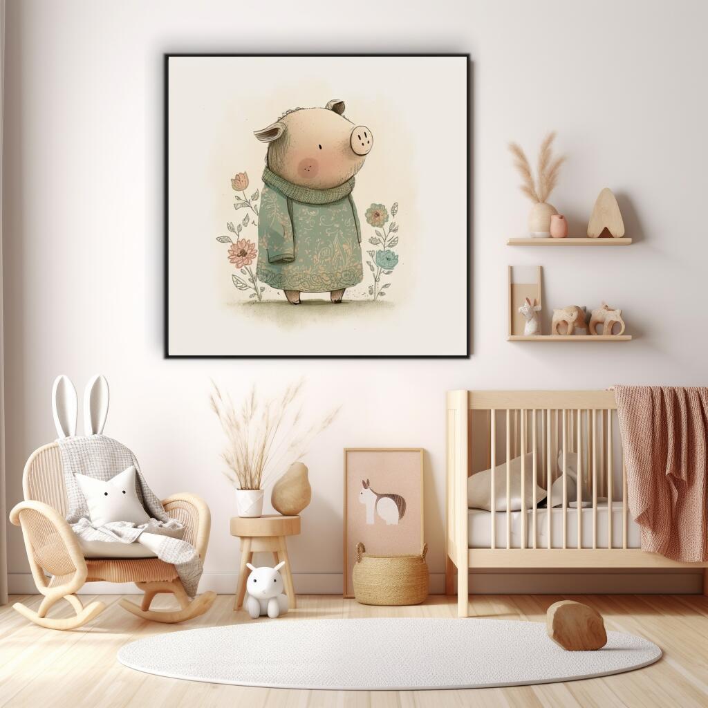 Little Oinker | Nursery Wall Art Prints - The Canvas Hive