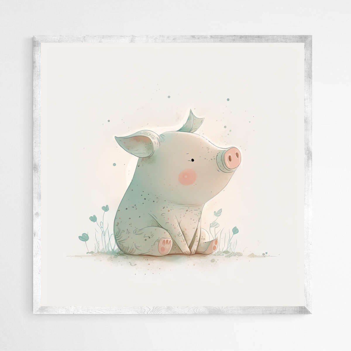 Little Piglet | Nursery Wall Art Prints - The Canvas Hive