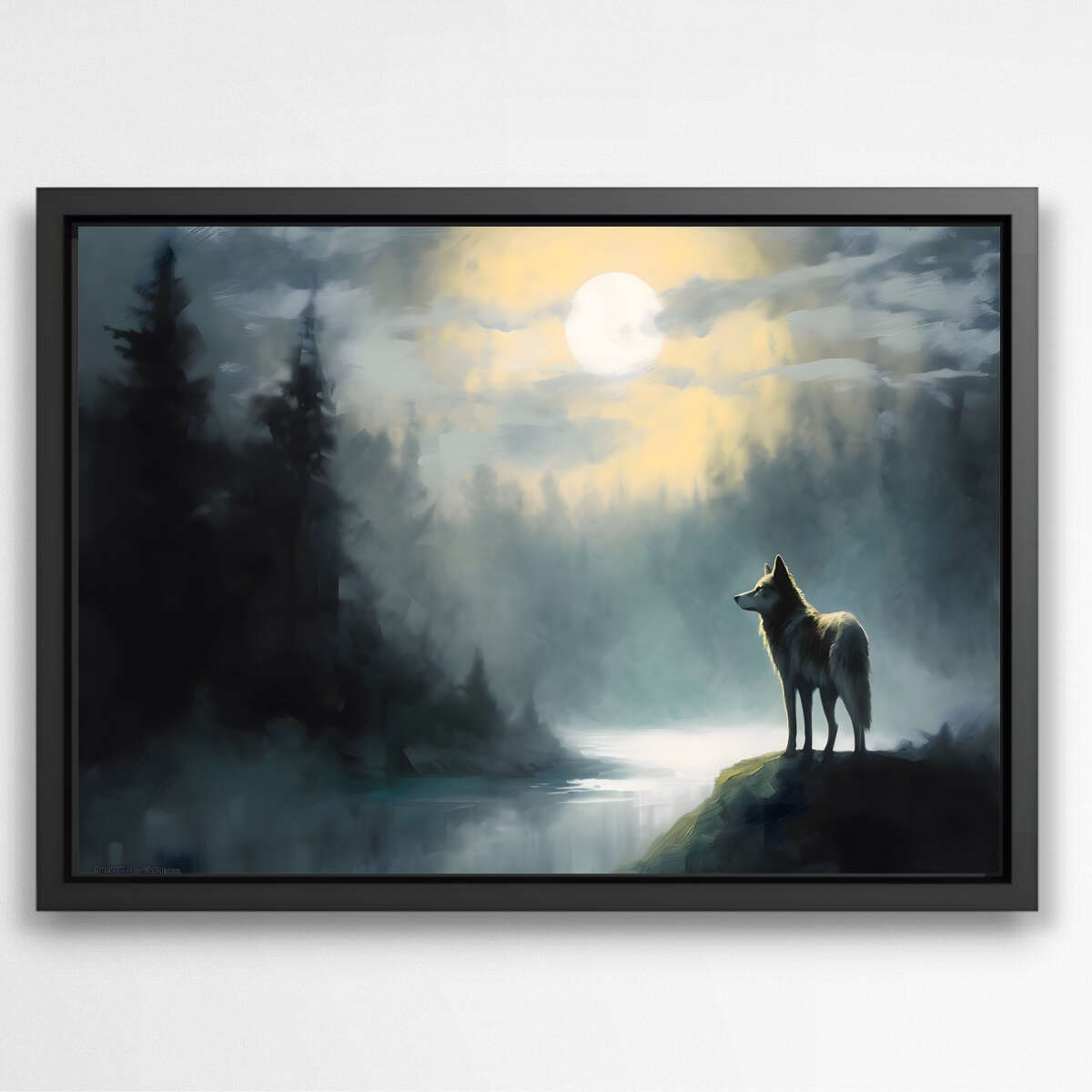 Lunar Nightfall Wolf| Animals Wall Art Prints - The Canvas Hive