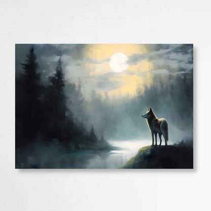 Lunar Nightfall Wolf| Animals Wall Art Prints - The Canvas Hive