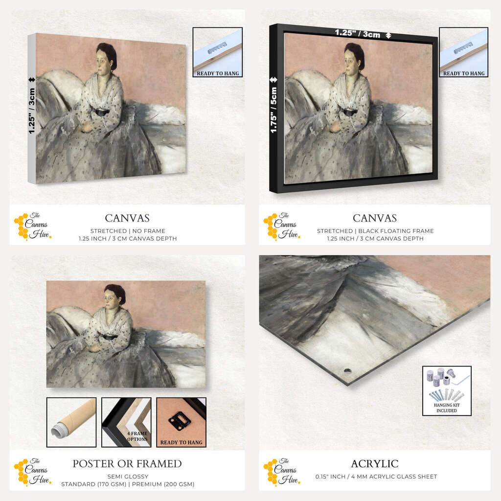 Madame Rene de Gas by Edgar Degas | Edgar Degas Wall Art Prints - The Canvas Hive