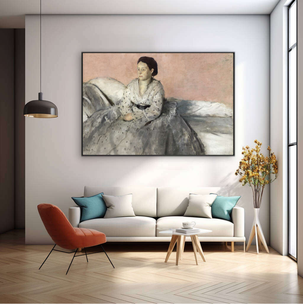 Madame Rene de Gas by Edgar Degas | Edgar Degas Wall Art Prints - The Canvas Hive